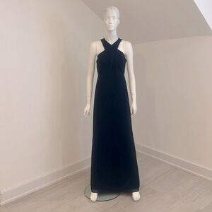 NWT SAMPLE SALE After Six Midnight (Navy blue) size 8 Nu-georgette PRISTINE